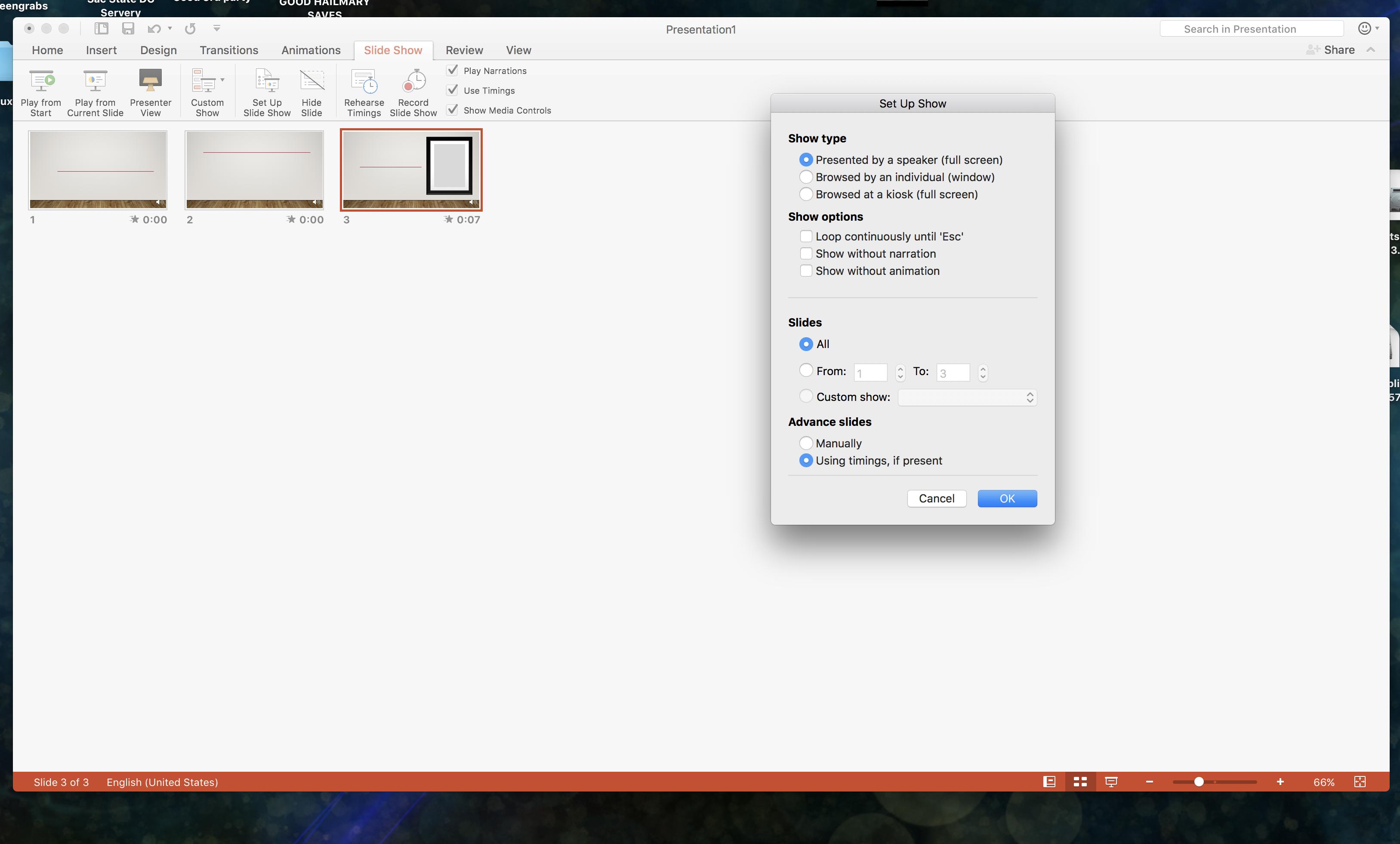 powerpoint for mac 2016 cannot select individual slides from another presentation